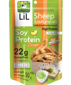 Soy protein crisps, wasabi flavor